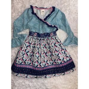 Wildflowers Girls Sz. 6 Multi Design Long Sleeved Dress. Adorable